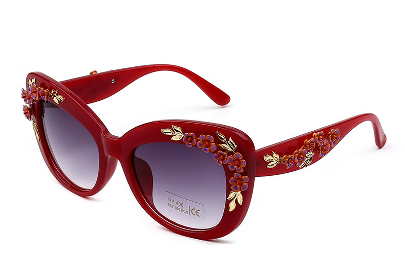Damen Sonnenbrille Blume – Elegante Fashion Brille Floral