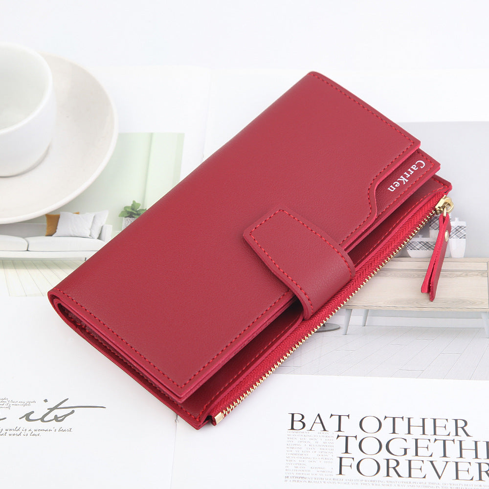 Women's Long Zipper Wallet | Large Wallet with Card Slots