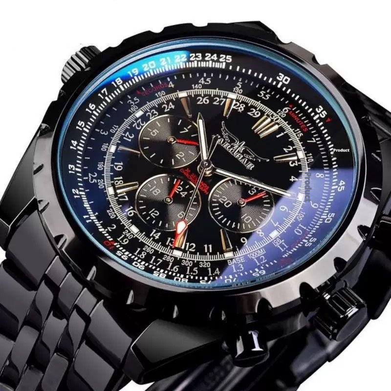 Men's Automatic Watch Skeleton | Large Dial Multifunction