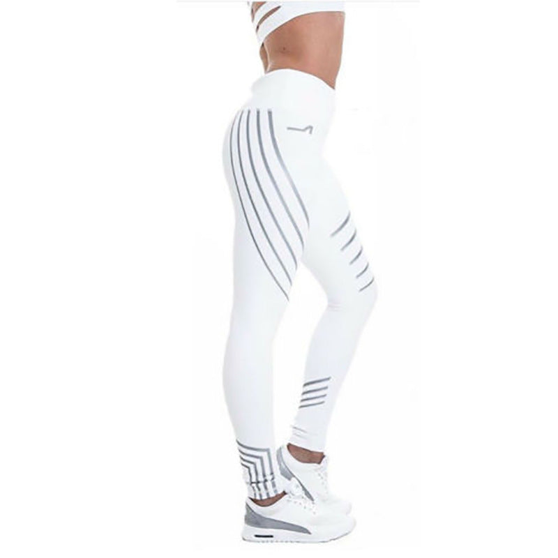 Reflective Yoga Leggings for Women | High Waist Sports Pants