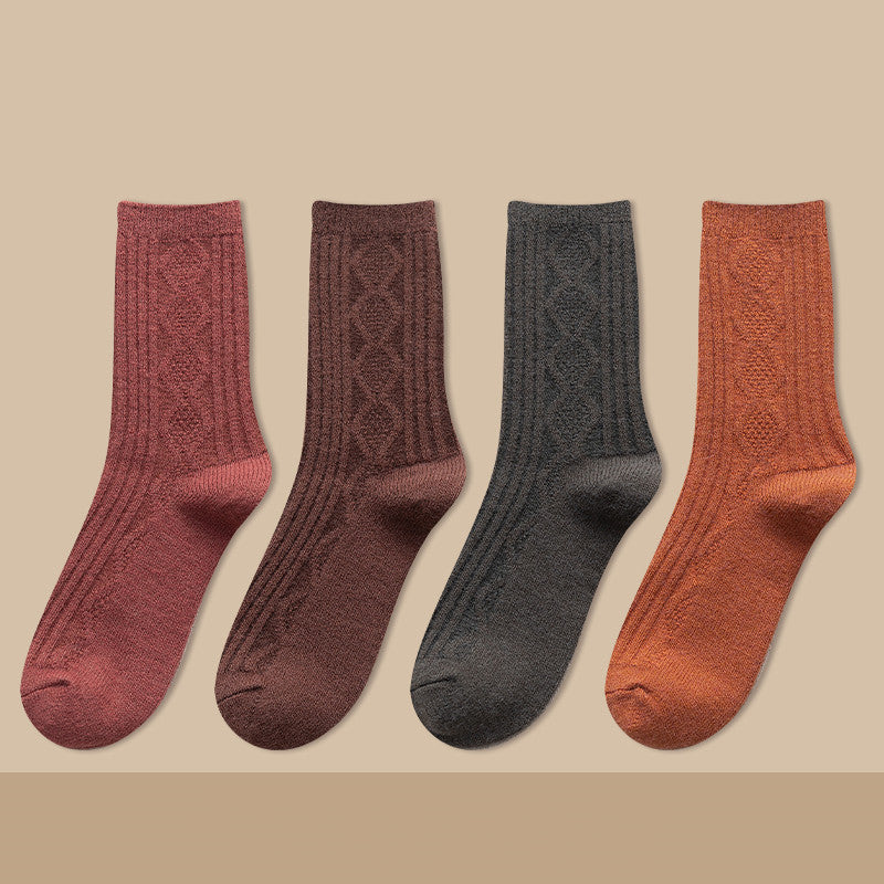 Damen Kaschmir Kniestrümpfe Warm – Dicke Kuschel Langsocken