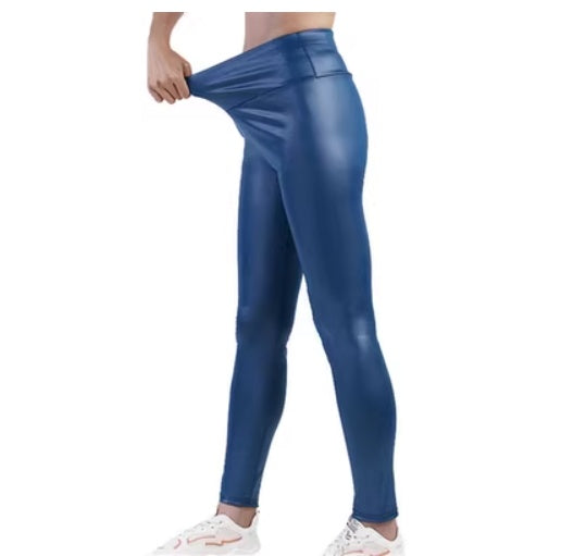 Women's Faux Leather Leggings High Waist | Slim Fit Leather Look