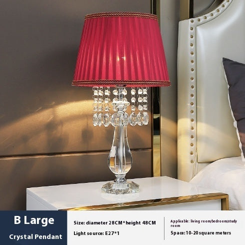 Crystal Table Lamp Dimmable with Remote Control Luxury LED
