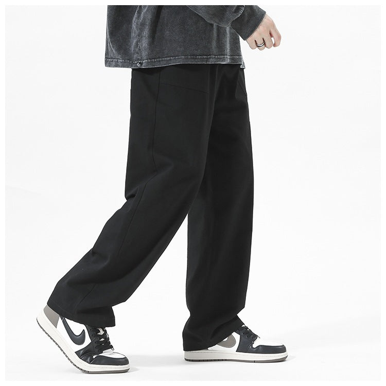Men's Wide Leg Pants - High Street Loose Straight Leg Trousers