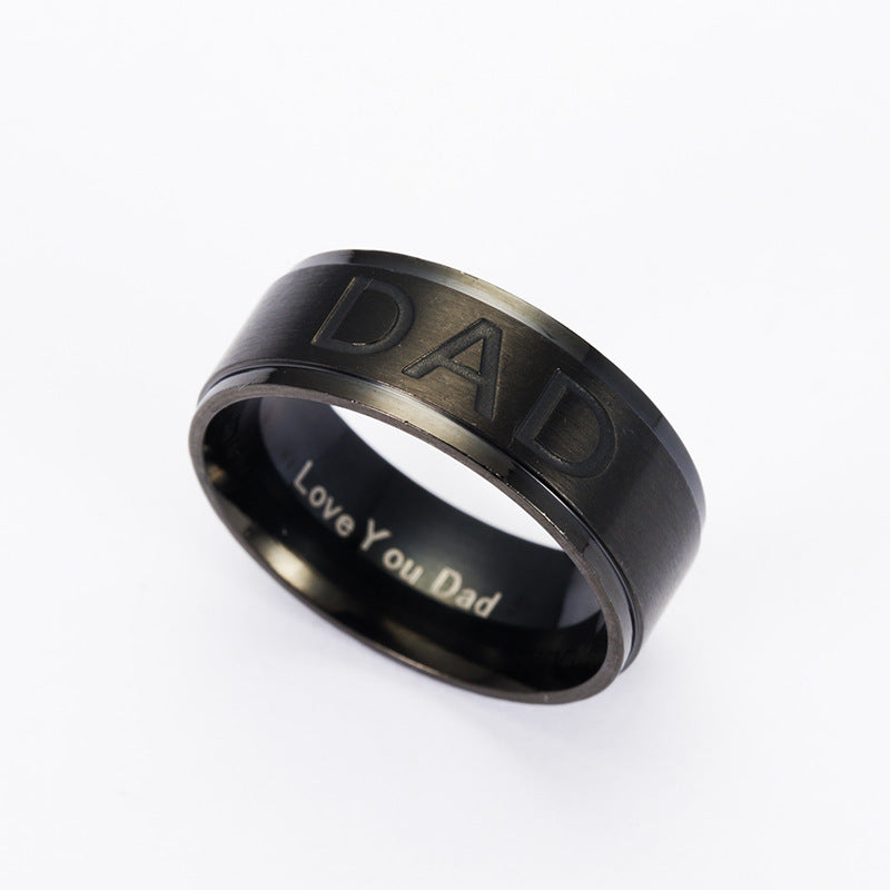 Personalisierter Monogrammring aus Titanstahl – Eleganter gravierter Ring