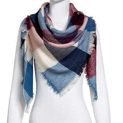 Damen Dreiecksschal Elegant | Herbst Winter Schal Stola