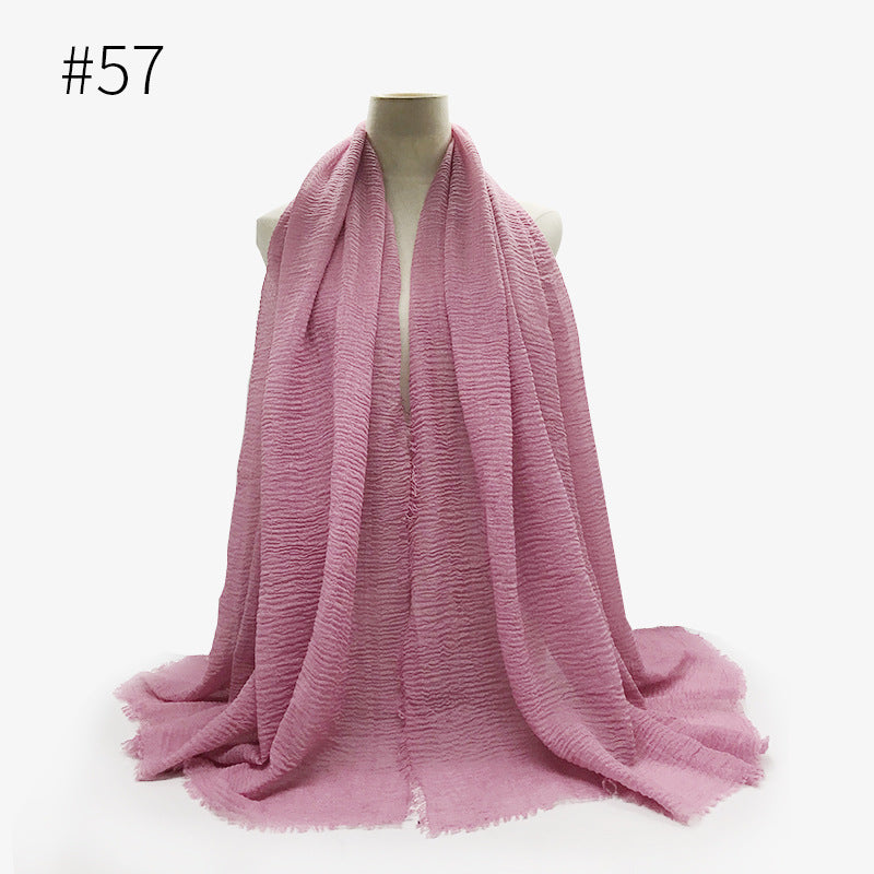 Damen Baumwoll Pashmina Schal | Weicher Fransen Hijab Stola