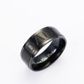 Personalisierter Monogrammring aus Titanstahl – Eleganter gravierter Ring