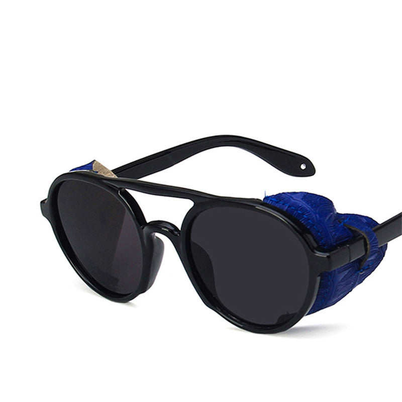 Steampunk Sonnenbrille groß | Winddicht | Oversize Retro Brille