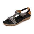 Rhinestone Women's Sandals | Elegant Glamour Shoes with Triangle Design