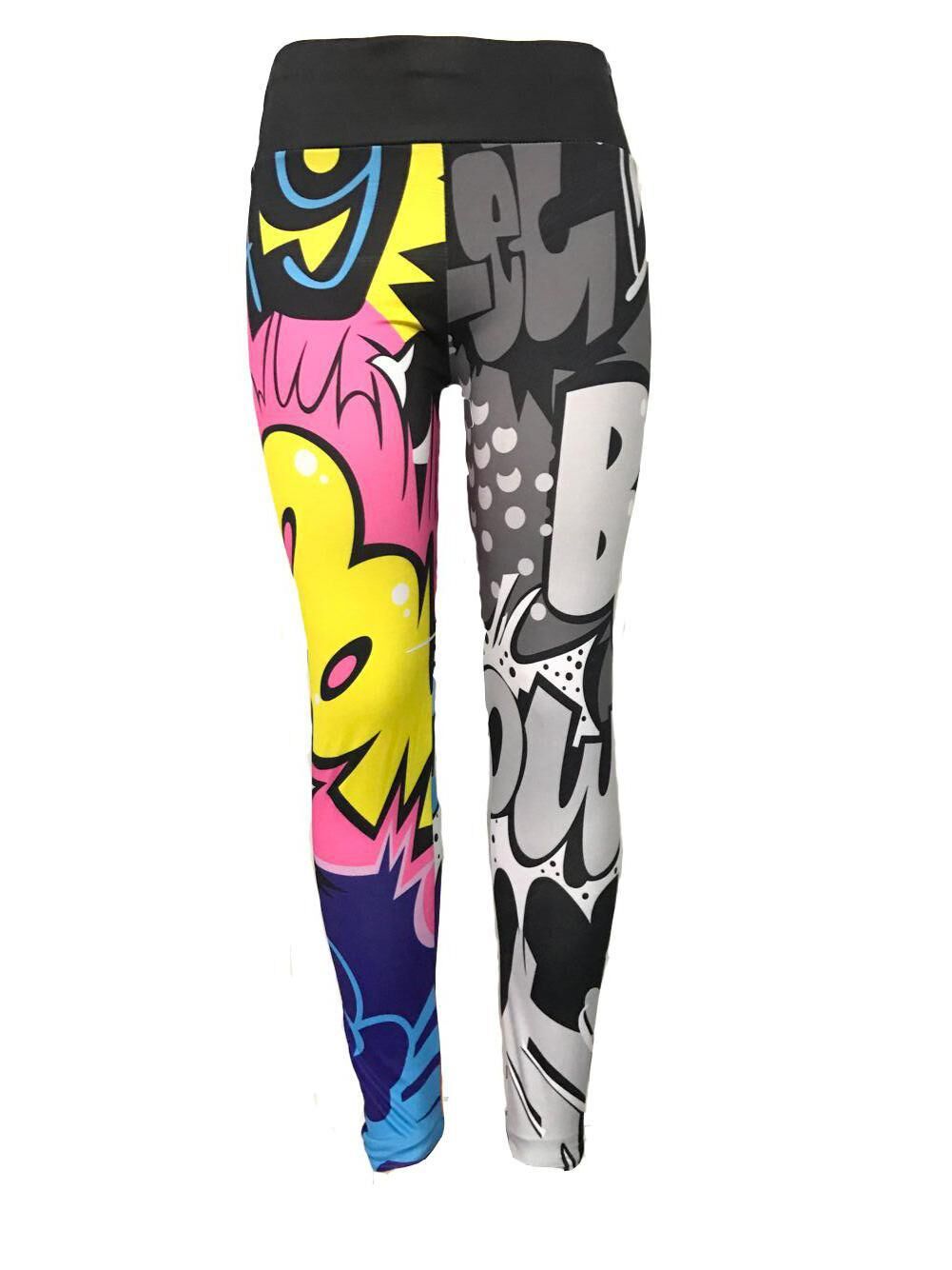 Cartoon Yoga Leggings for Women | High Waist 3D Print Fitness Pants