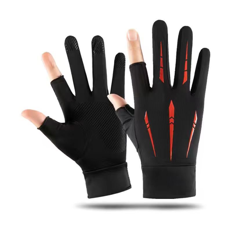 Half-Finger Gloves Summer Ice Silk Non-slip Breathable