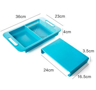 Multifunctional Cutting Board with Drain Basket – Kitchen Organizer