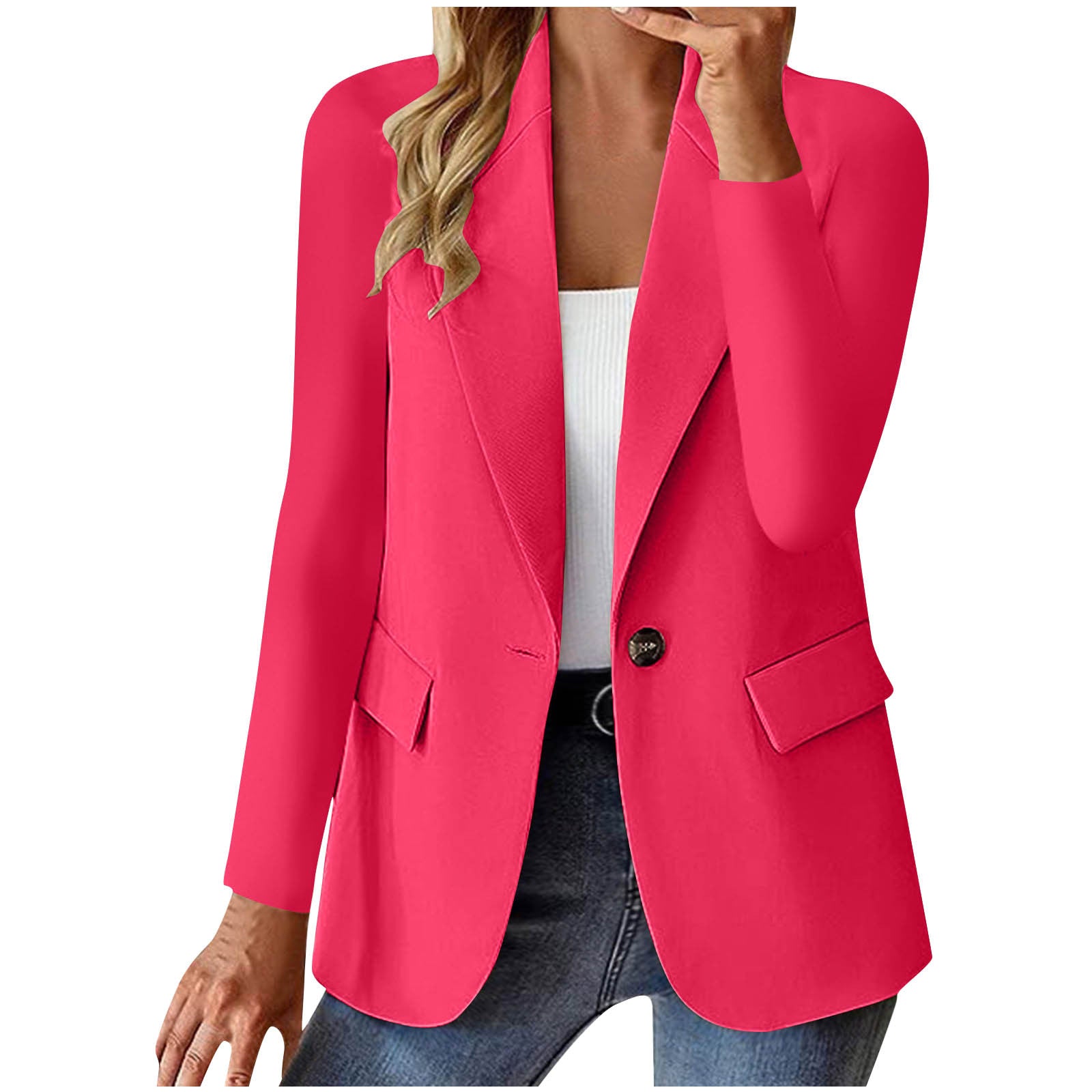 Damen Cardigan Blazer Elegant Langarm | Business Jacke Modern