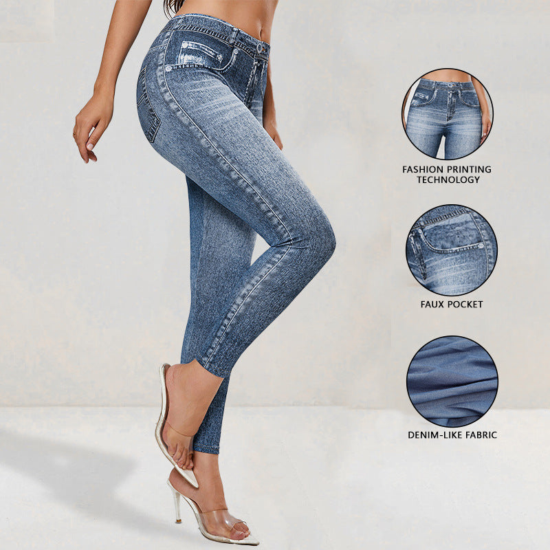 Women's Retro Push-Up Yoga Leggings – High Elastic Sports Pants
