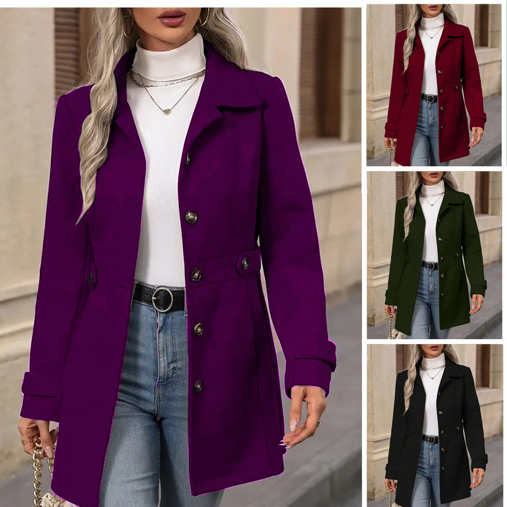 Plus Size Women's Wool Coat | Elegant Lined Winter Coat