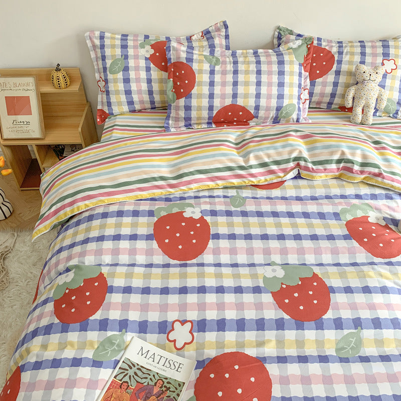 Cartoon bedding 4-piece | soft colorful skin-friendly durable
