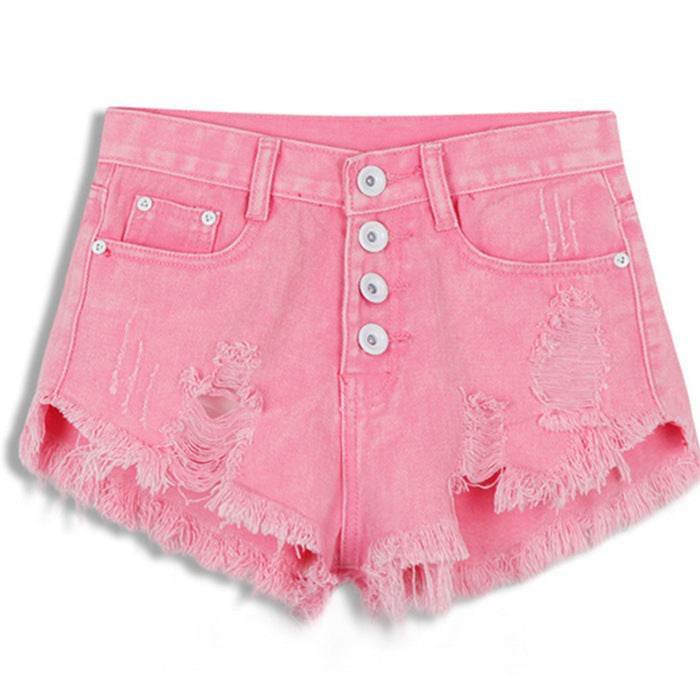 Women's High Waist Denim Shorts Summer Fashionable and Comfortable