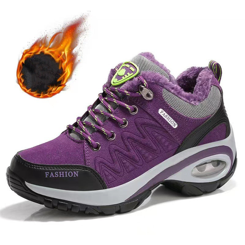 Damen Plateau Sneaker mit Luftkissen – Herbst Winter Komfortschuhe