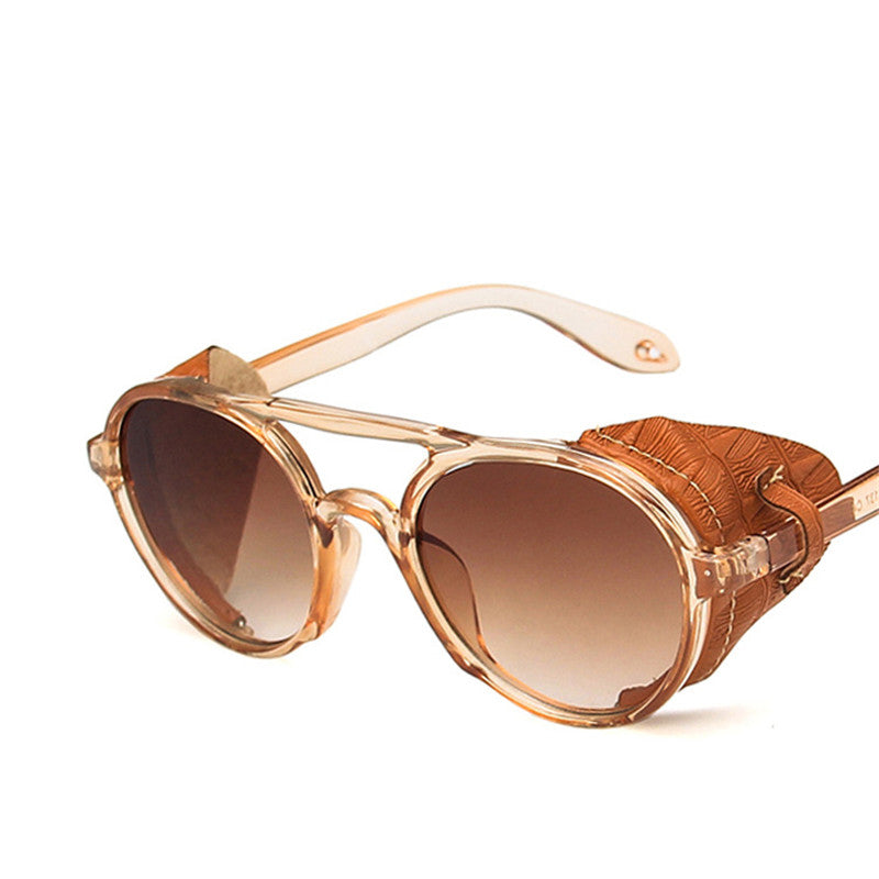 Steampunk Sonnenbrille groß | Winddicht | Oversize Retro Brille