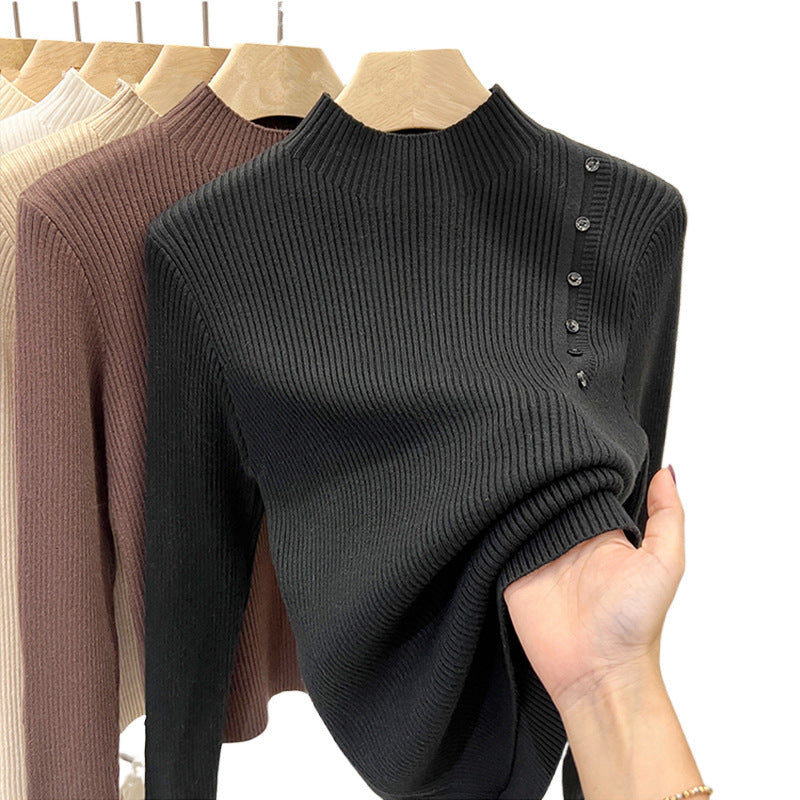 Damen Herbst Winter Top | Eleganter Chic Stricklook