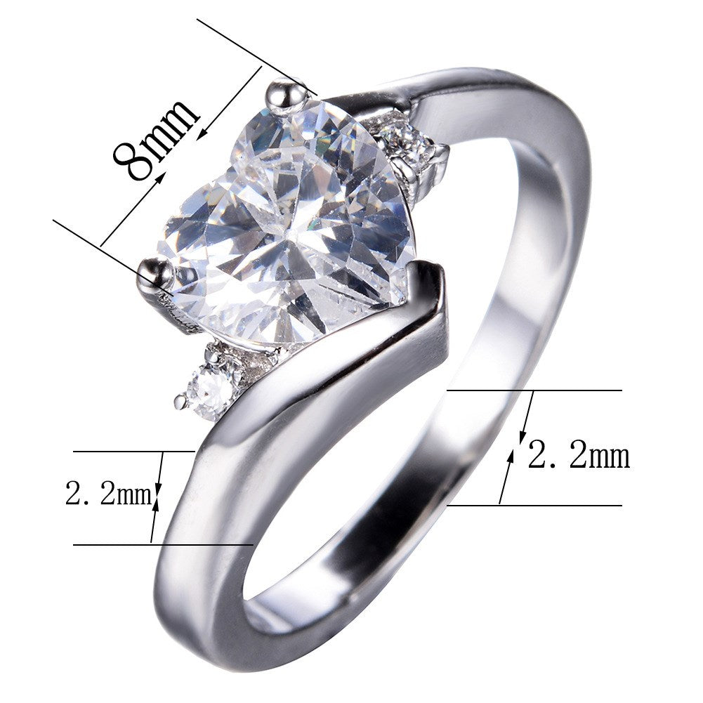 Bunter Zirkon-Liebesring (Farbiger Ring)