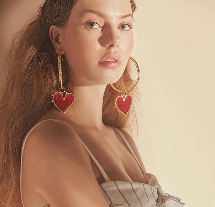 LOVE Statement Earrings - Punk Style Drop Earrings with Modern Design