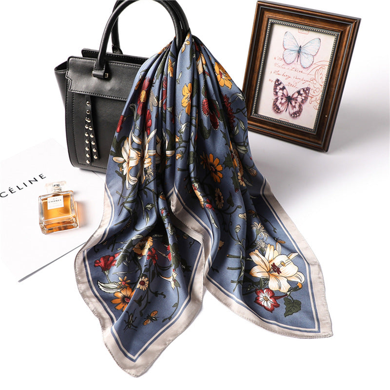 Damen Seidenschal elegant leicht dekorativ Mode Halstuch Stil