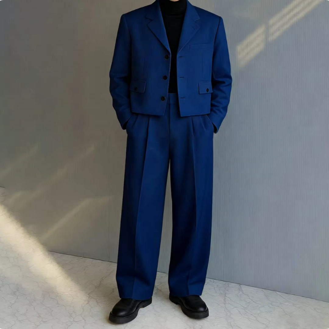 Men's Luxury Two-Piece Suit – Elegant Modern Jacket and Trousers