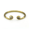 Pure handmade brass and copper old-style bracelet with antique bronze look