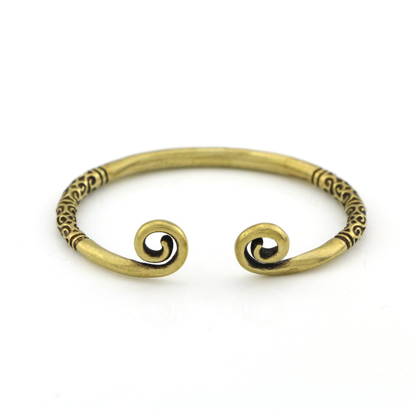 Reines handgefertigtes Armband aus Messing und Kupfer im alten Stil mit Antikbronze-Optik