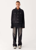 Women's Denim Jacket | Casual Denim Jacket with Turn-Down Collar