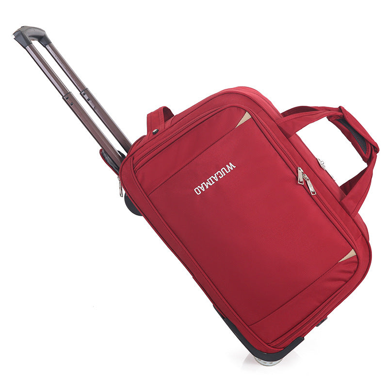 Oxford Fabric Folding Trolley Travel Bag – Lightweight Luggage