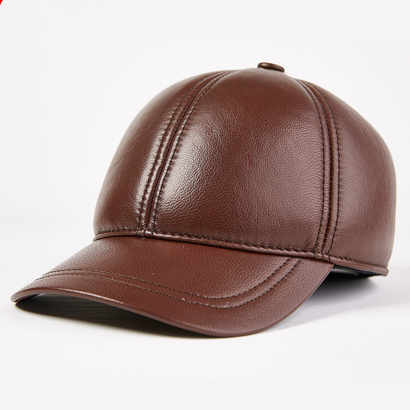 Leather Baseball Cap for Men | Goatskin | Vintage Style Cap