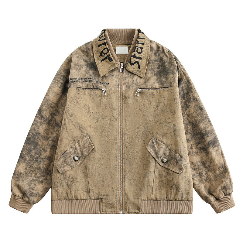 Streetwear Jacke mit Stickerei – Unisex Paar Look & Trendy