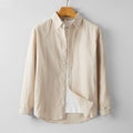 Men's Linen Shirt Long Sleeve | Summer Lightweight Cotton Casual