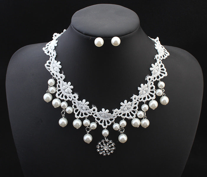 Elegant Pearl Bridal Jewelry Set – High-Quality Necklace & Earrings in a Luxurious Design