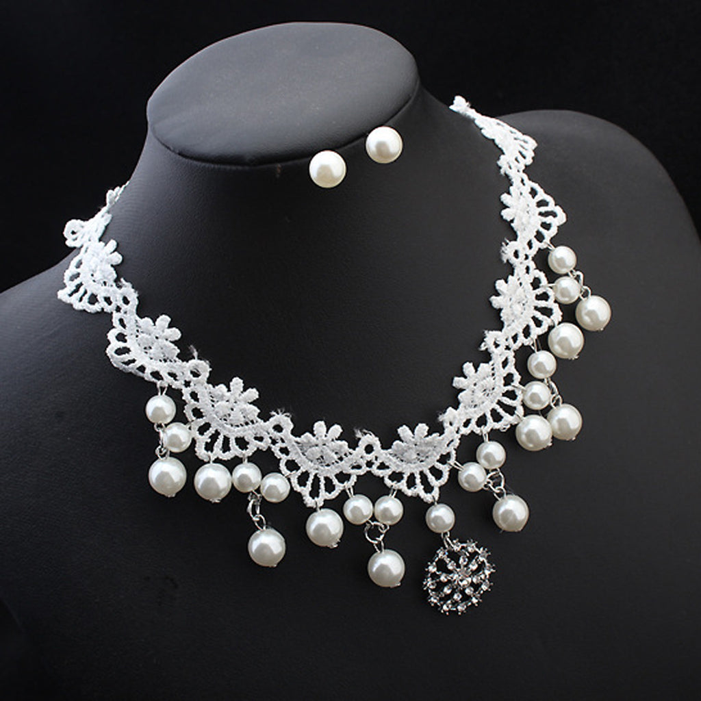 Elegant Pearl Bridal Jewelry Set – High-Quality Necklace & Earrings in a Luxurious Design