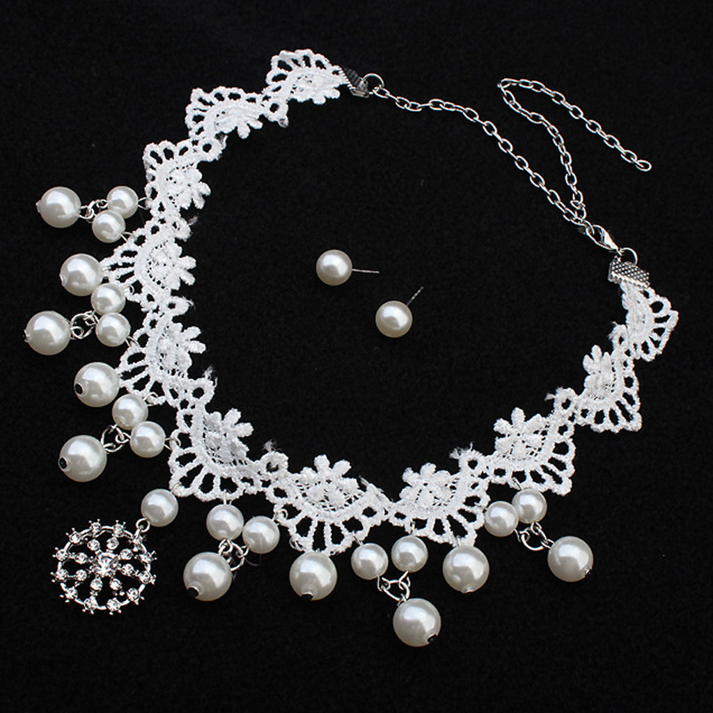 Elegant Pearl Bridal Jewelry Set – High-Quality Necklace & Earrings in a Luxurious Design
