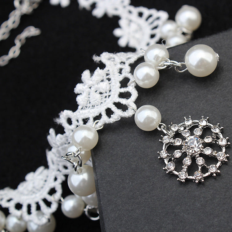 Elegant Pearl Bridal Jewelry Set – High-Quality Necklace & Earrings in a Luxurious Design