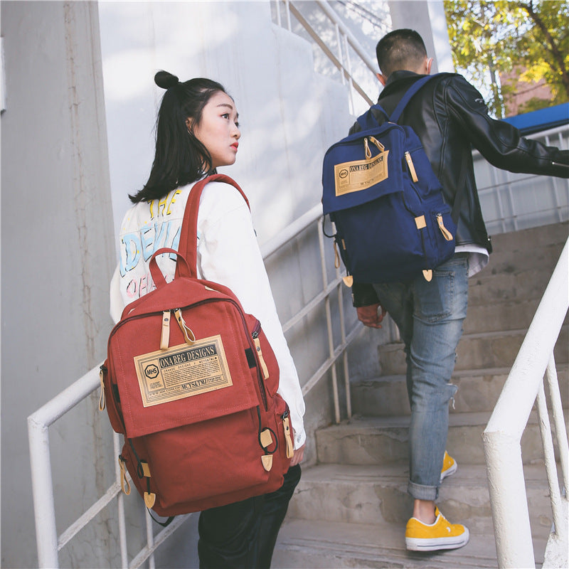 Korean Canvas Backpack | Large & Stylish for University Life