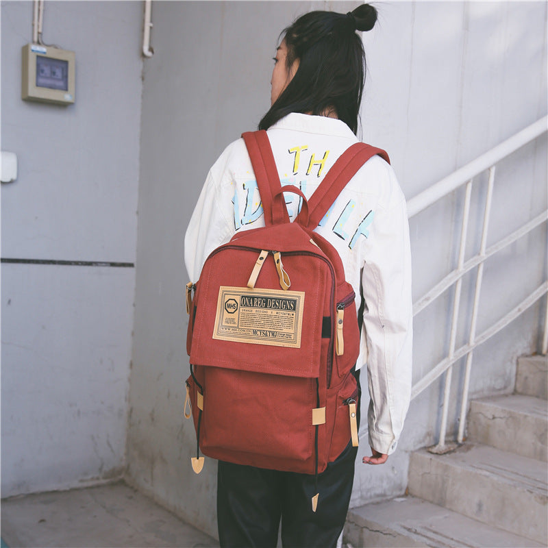 Korean Canvas Backpack | Large & Stylish for University Life