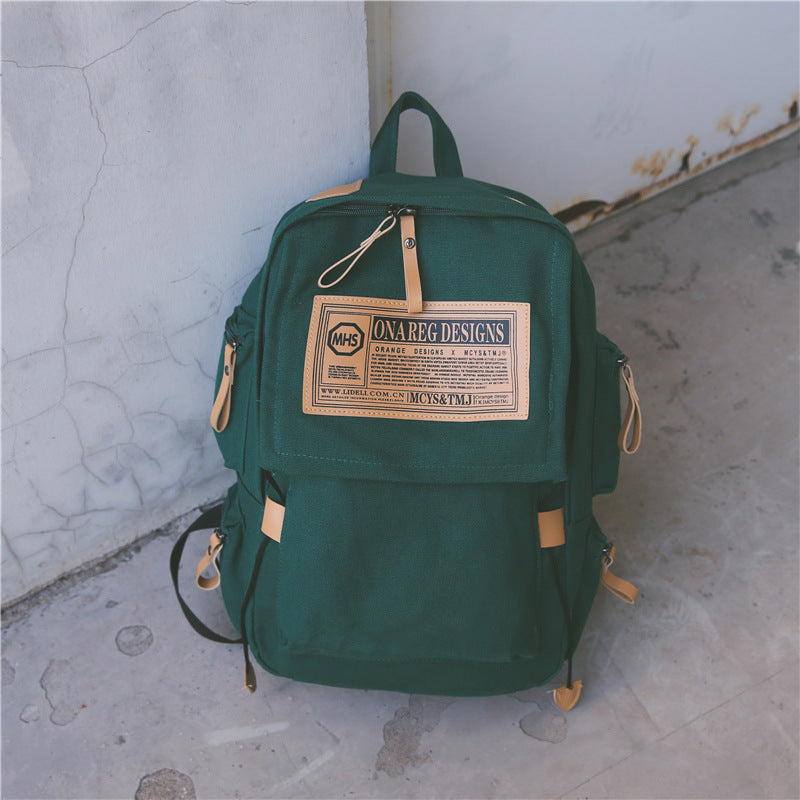 Korean Canvas Backpack | Large & Stylish for University Life