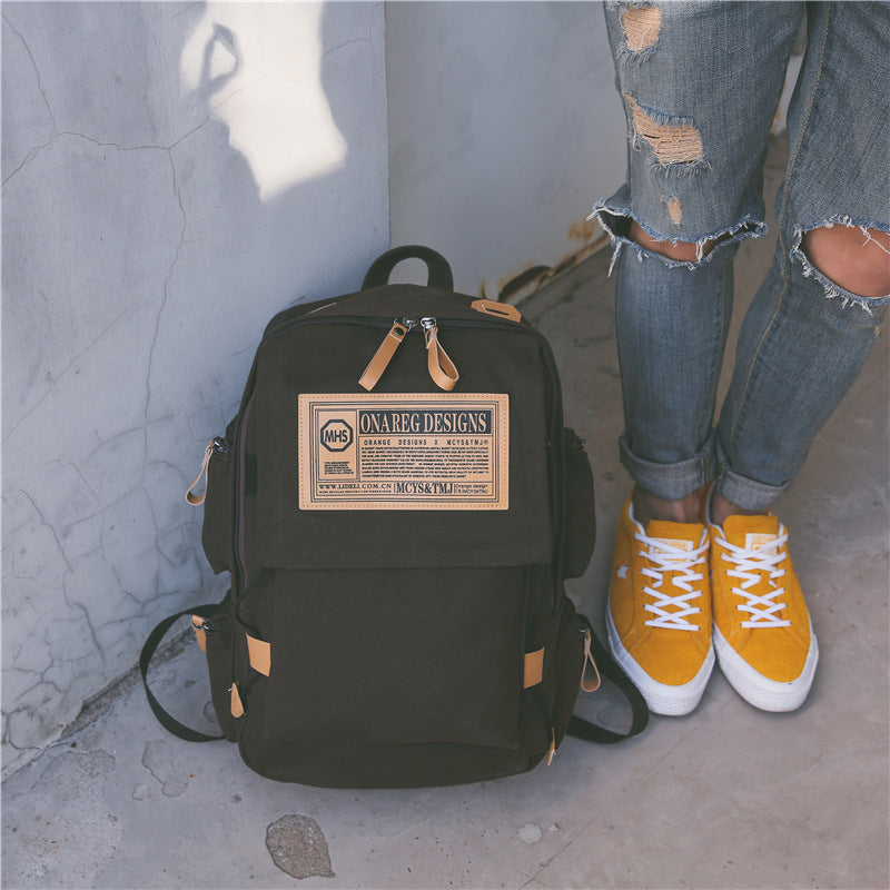 Korean Canvas Backpack | Large & Stylish for University Life