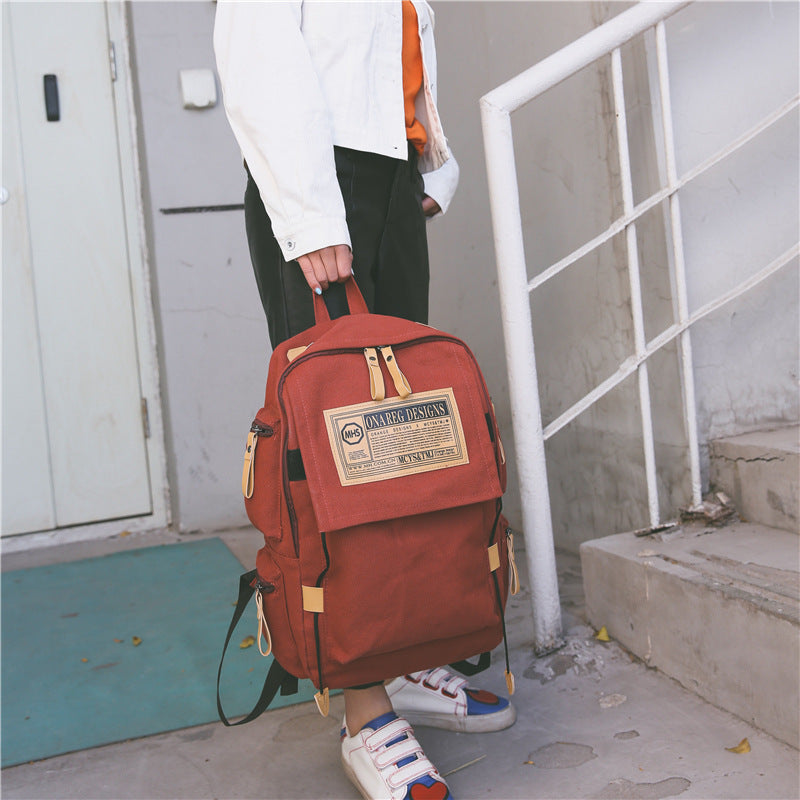 Korean Canvas Backpack | Large & Stylish for University Life