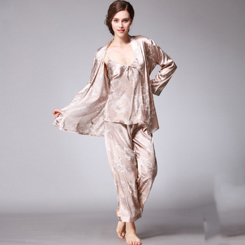 Women's 3-piece Silk Pajama Set – Luxury, Comfort & Elegant Style