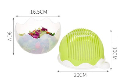 Salad Cutter Bowl | Fruit Vegetable Slicer 3-in-1