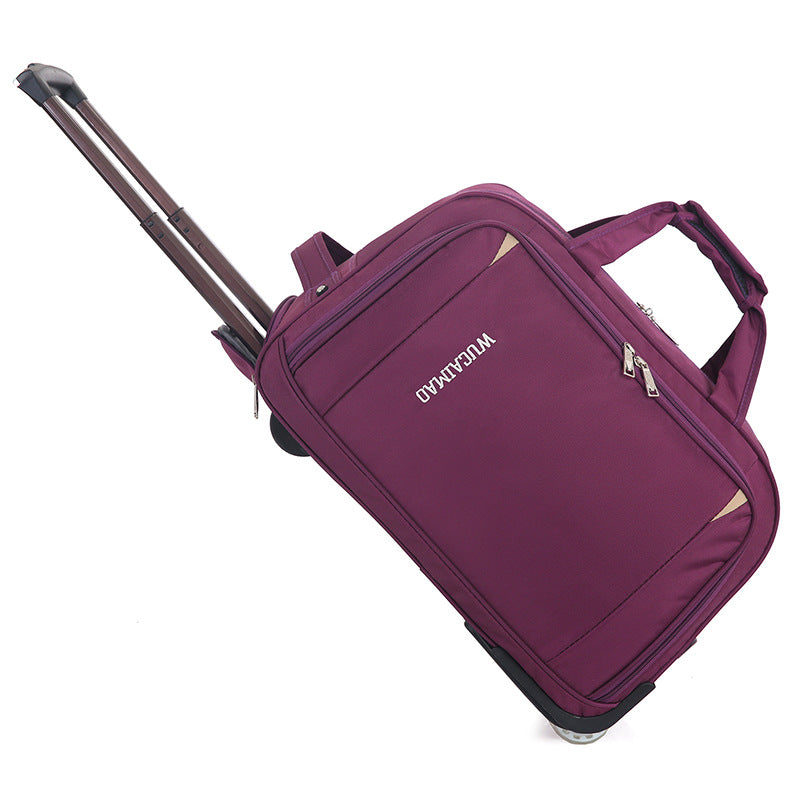 Oxford Fabric Folding Trolley Travel Bag – Lightweight Luggage