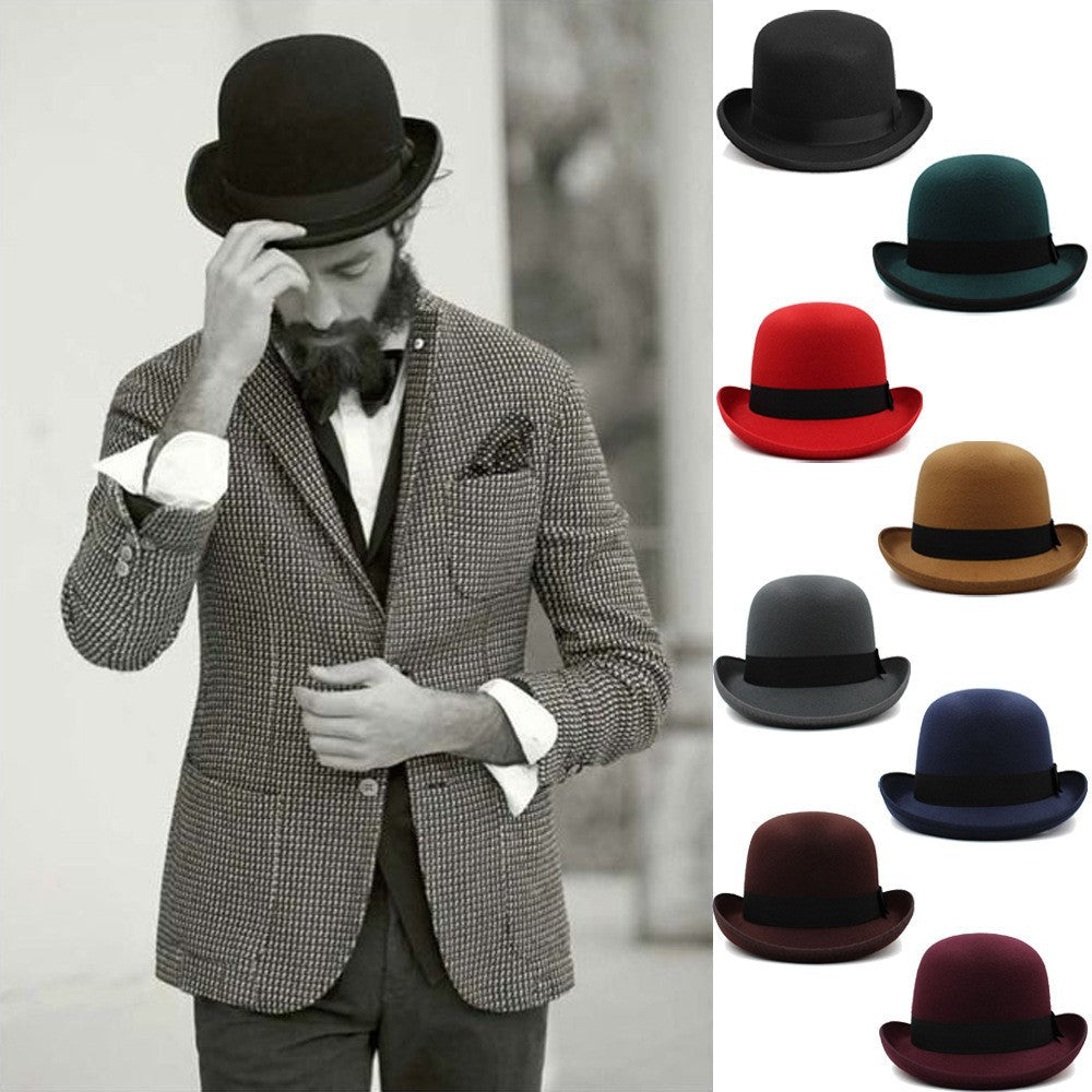 Men's Felt Hat Wool | British Classic Round Crown Elegant
