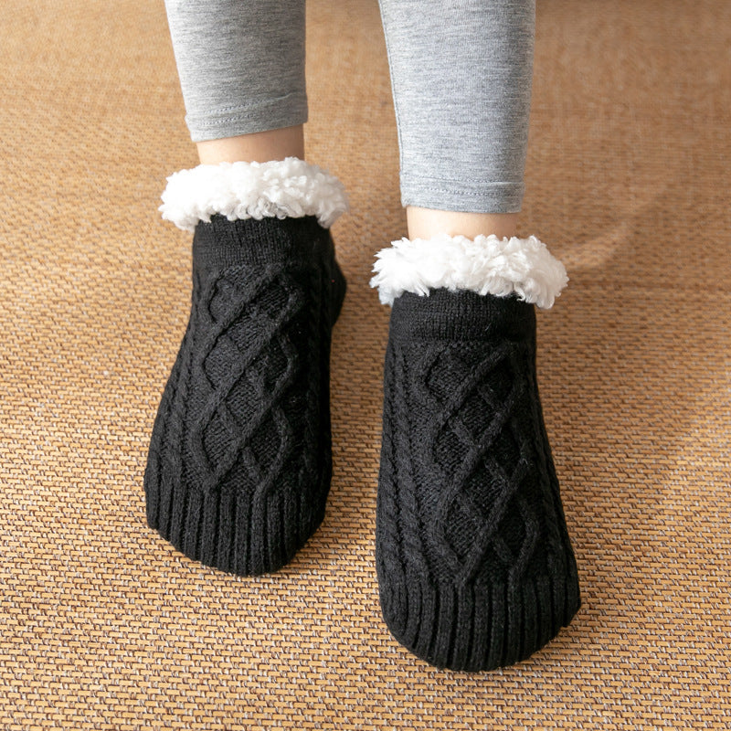 Damen Winter Kuschelsocken – Rutschfeste Plüsch Home Socks Warm